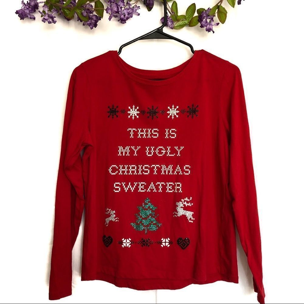 Arizona Jeans Womens Ugly Christmas Sweater
